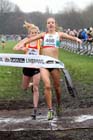 Emelia Gorecka wins the under-20s womens,  2012 McCain Liverpool Cross Challenge.